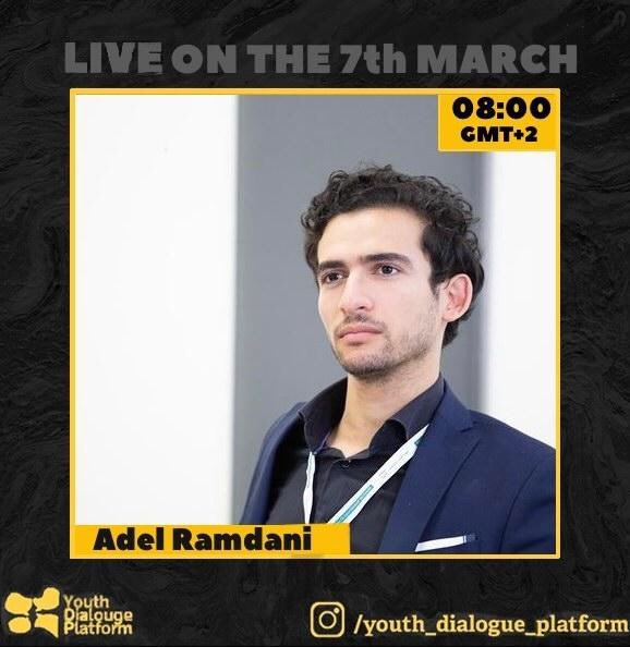 YDPLibya's tweet photo. Tomorrow’s instagram live will be with @AdelRamdaniEU 
Adel obtained two Masters&amp;studied Poitical Science,International Relations&amp;Human Rights in Germany, South Africa,Thailand,Belgium, Lebanon&amp;Sweden.Join the discussion 👇🏻
https://t.co/CIby0N4xPe
#youth4peace #EU #Africa #libya https://t.co/vr7QMcnkKk