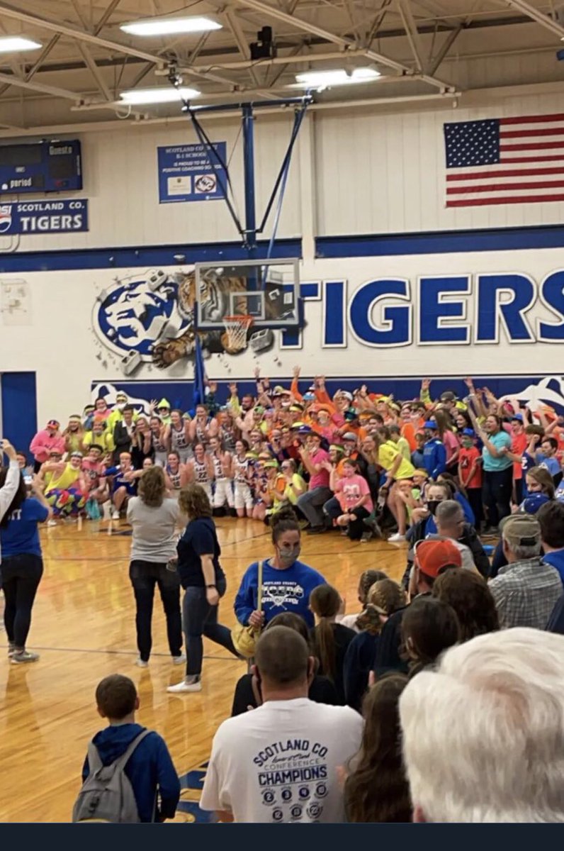 CountyScotland's tweet photo. And once again the student section went insane. Congratulations lady tigers. #getsomewood https://t.co/QXNQpiTsjw