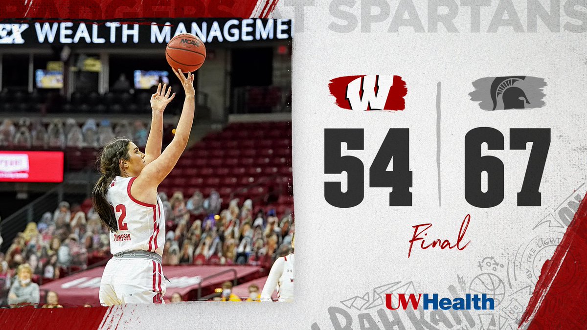 Kate Thompson grabs a career-high 6️⃣ rebounds as the score goes final at the Breslin Center