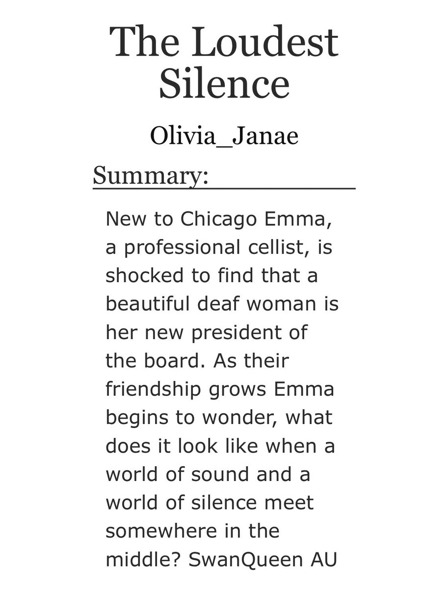 March 4: The Loudest Silence by Olivia_Janae  https://archiveofourown.org/works/3793918/chapters/8445976