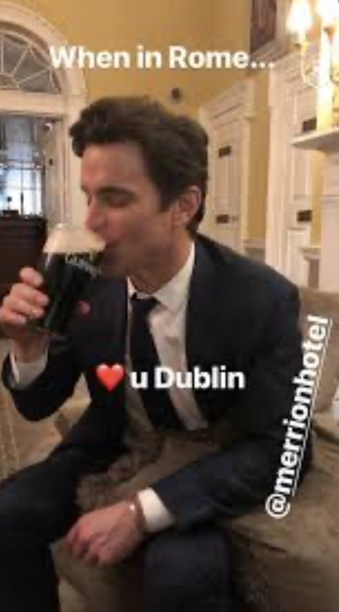 BolandCatherine's tweet photo. #mattbomer @DublinFilmFest kicked off here yesterday. Great memories of when you &amp; @alxp12000 were here to open the Festival with #papichulofilm Here you are @MerrionHotel having a pint of plain as we call it @GuinnessIreland Come on back, there's a pint with your name on it! https://t.co/uURi1XOvLi
