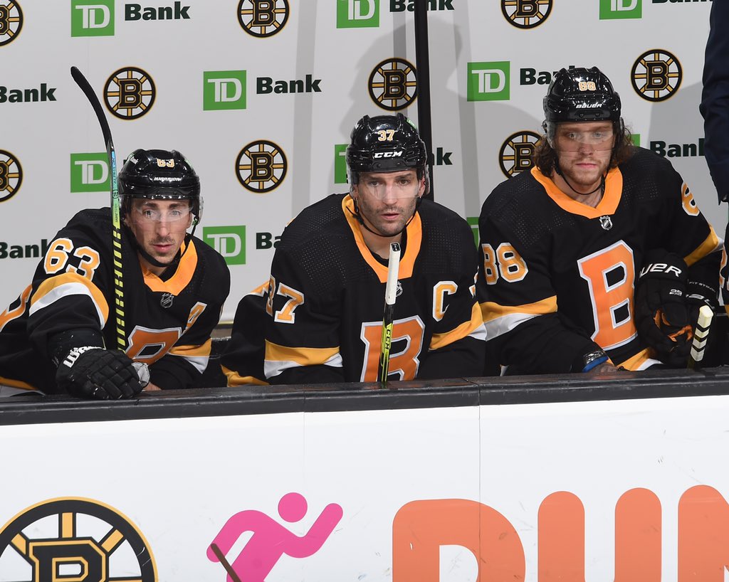 NHLBruins's tweet photo. The Trio.

#NHLBruins https://t.co/qEdDLO66CM