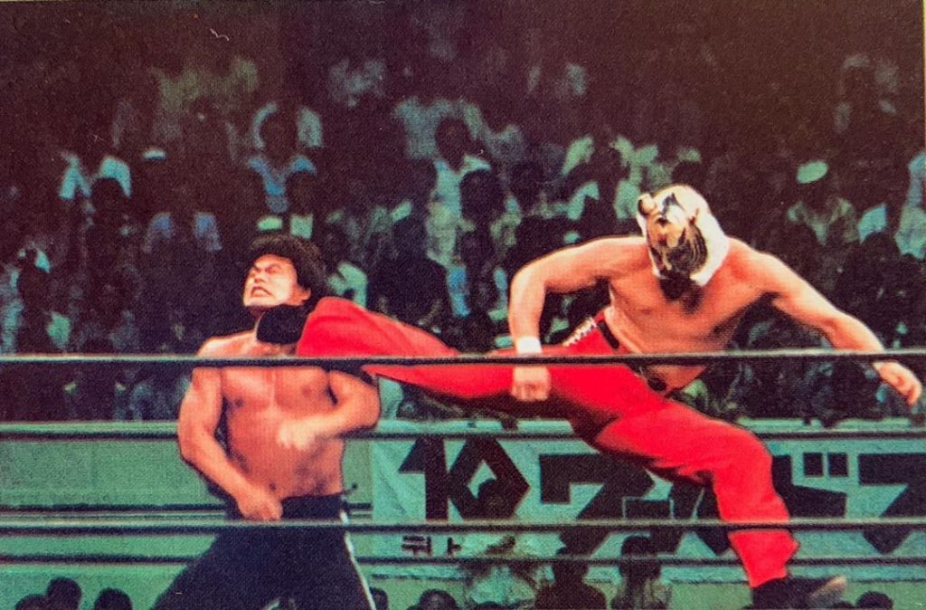 貴重! タイガーマスク 赤パンタロン&ラメリストバンド(豊嶋製) 新日本