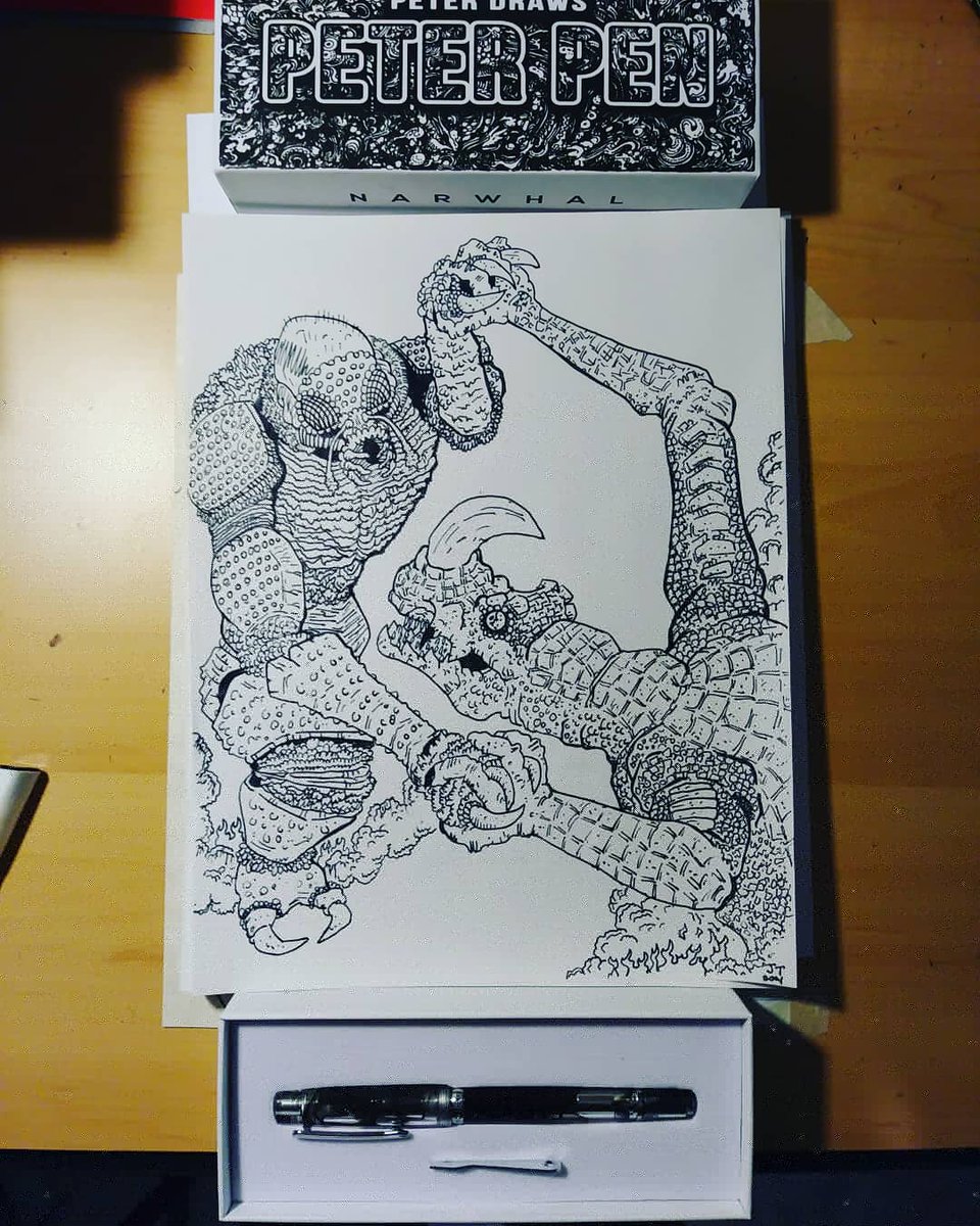 ByThePowerOfTh1's tweet image. Got myself a Peter Pen! #peterdraws #goldspot #pen #fancypen #ink #penandink #art