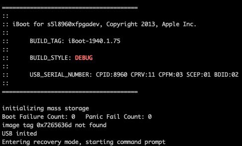 URedditor's tweet photo. One of the most rare #iBoot types -DEBUG for an #iFPGA s5l8960xfpgadev

- compiled by #Apple
- booted on a production N51AP

The FPGA device apparently had no power button, display PMU or baseband, and had the fusing CPFM: 01 (Secure AP, Insecure SEP)

#AppleInternal #iPhone #iOS https://t.co/WEX548Lkm4