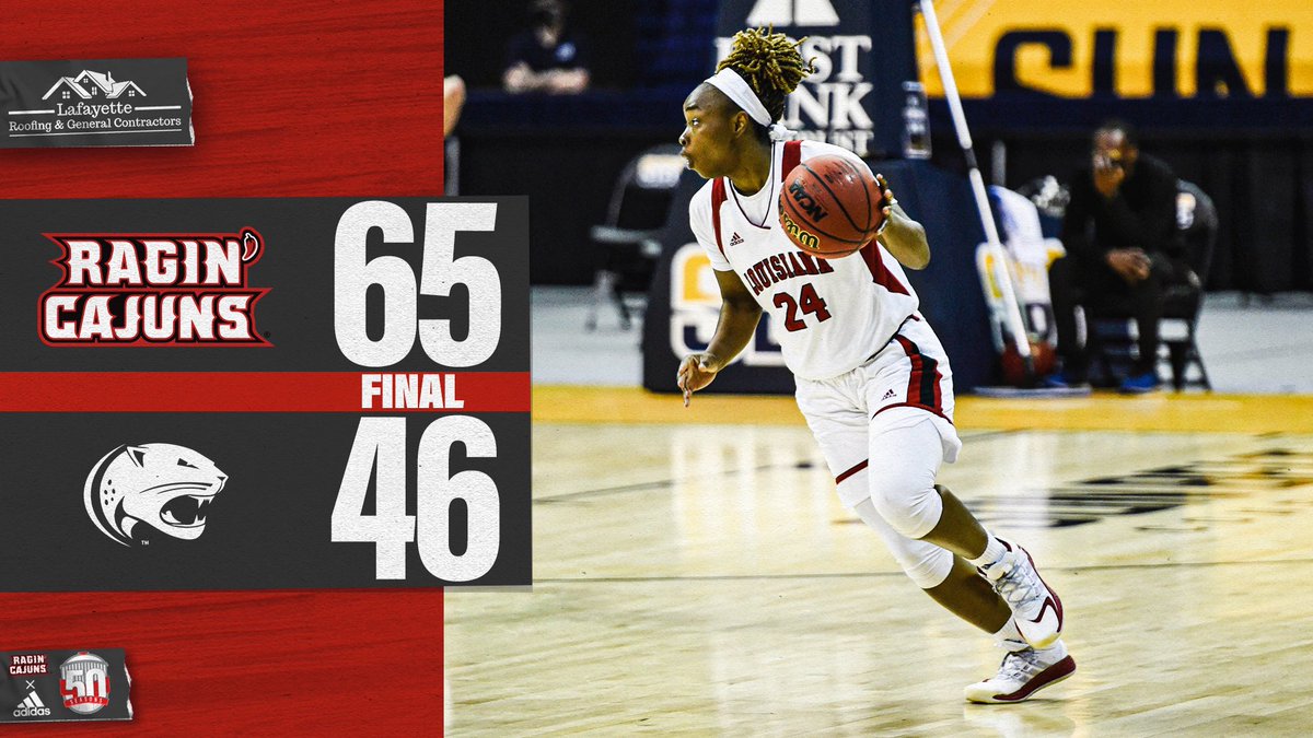 RaginCajunsWBB's tweet photo. On to the next. 

🤟 𝗟𝗢𝗨𝗜𝗦𝗜𝗔𝗡𝗔 WINS!

#GeauxCajuns | @LafayetteRoofin https://t.co/4RWZJpoj7N