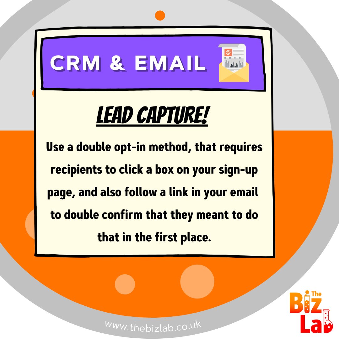 EfficiencyJim's tweet image. Use a double opt-in so the customer has to confirm their email.