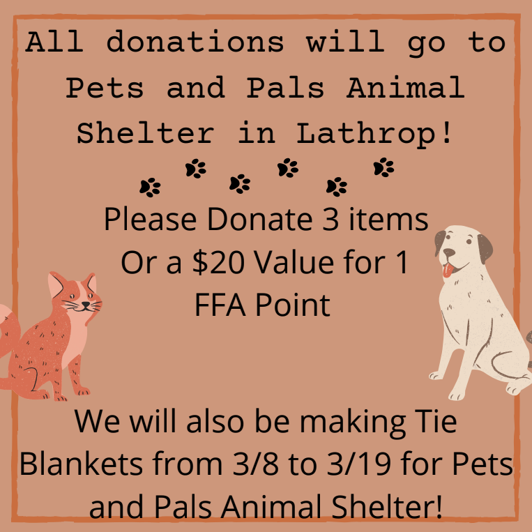 Let's help animals in need! It's time for our first-ever Pet Supply Drive! We will be holding this drive from March 8th-26t! #striveforsucuess #deltacharterffa