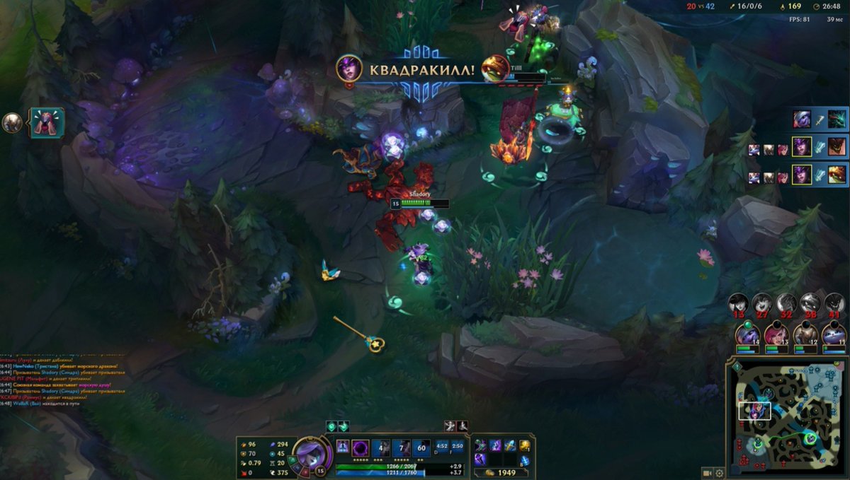 today I did a quadrakill on the syndra and I think it's not bad, haha 😳 https://t.co/bq65LGoPjz