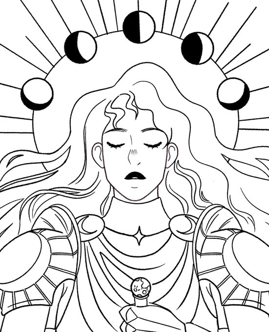 Hair and armor are where it's at #faceyourlineart 