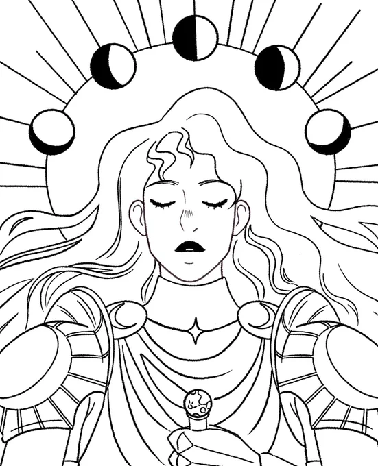 Hair and armor are where it's at #faceyourlineart 
