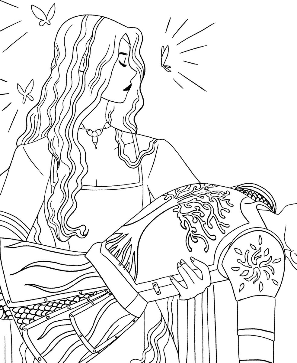 Hair and armor are where it's at #faceyourlineart 