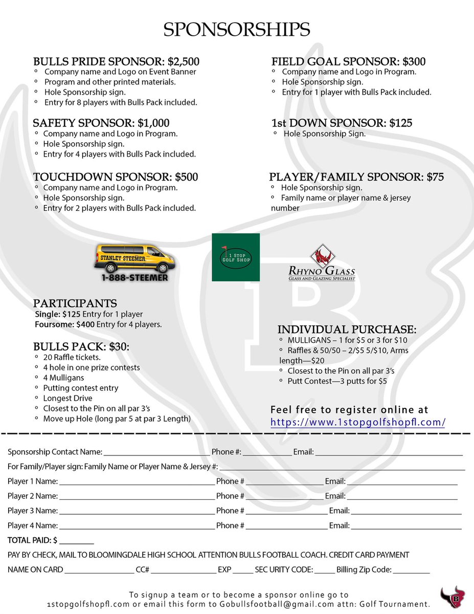 Bloomingdale Football Golf Tournament April 24th!! Mark your calendar and come enjoy some Golf...  #TPW <a href="/BloomingdaleSHS/">Bloomingdale SHS</a> <a href="/BdaleathleticBC/">Bdale Athletics</a>