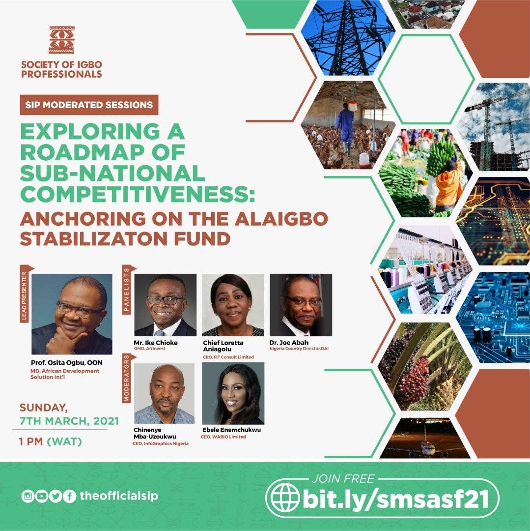 iSERVE2050's tweet photo. Igbo Professionals are now working in unison, to change the narrative and redefine our destiny within the Nigerian State.

Join the Sunday, March 7th #SIPModeratedSession by @theofficialsip to learn more about the #AlaigboStabilizationFund

Register here: https://t.co/VJfrIJiEEe https://t.co/QZVXDnEeKQ