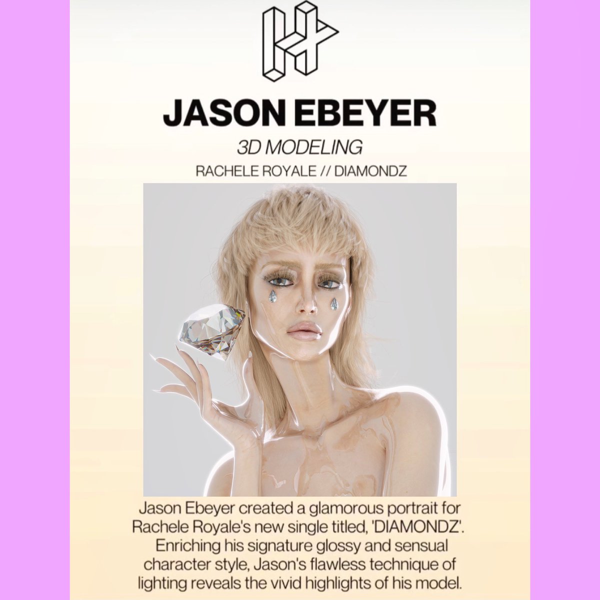 racheleroyale's tweet photo. Huge shoutout to @hplus_creative and the divine conjurer of #3dmodeling @jasonebeyer thank you 🙏🔥
#JASONEBEYER
#hpluscreative
#3D 
#3dart 
#glossy 
#diamondz

https://t.co/EeVkbrDB69 https://t.co/dmRpV8IDz3
