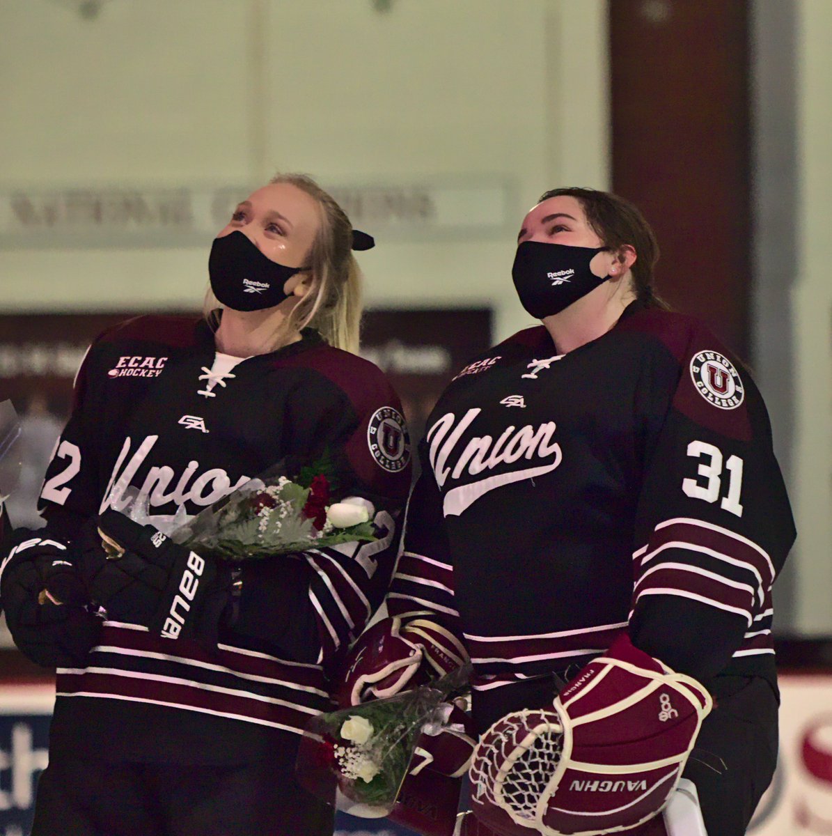 UnionAthletics's tweet photo. .@unionwhockey sent their seniors off with a Senior Day celebration on Saturday, complete with video messages from family and friends who could not be on campus to celebrate! Thank U seniors for a great four years!

📸: @TBrierley16 

#GoU #ncaahockey #SeniorDay https://t.co/VUXZ23ZjjZ