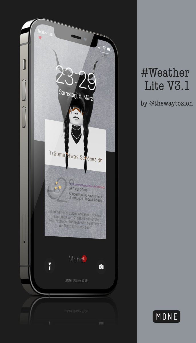 kleinmone's tweet image. And my Lockscreen tonight ⭐️🤍

Weather Lite V3.1 beta by @thewaytozion 

#iOS145Beta3 #nojailbreak #WeatherLiteV3 #shortcuts