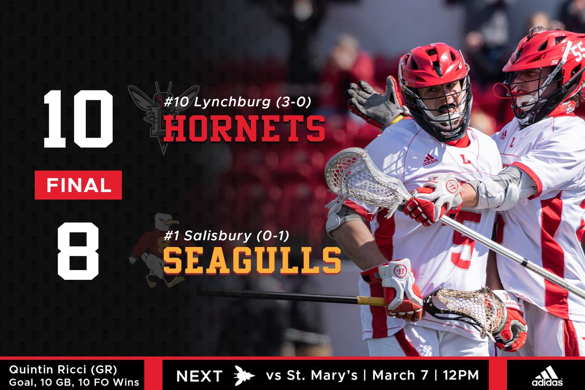 Lynchburg Men’s Lacrosse: Great Team Win Today!!! Excited for the opportunity to play this great sport again tomorrow!!!