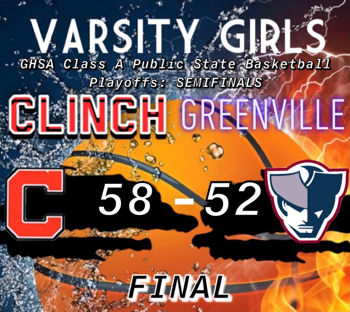 ccpanthernation's tweet photo. YOUR CLINCH COUNTY PANTHERETTES ARE HEADED TO THE STATE CHAMPIONSHIP IN MACON!!! The Pantherettes defeated the Greenville Lady Patriots 58-52!!! Congratulations Pantherettes!!!🏀🐾❤️🤍 #ROLLREDROLL
#GoPANTHERETTES #CCHS #earnit #MarchtoMacon https://t.co/jAsXEHhZG8