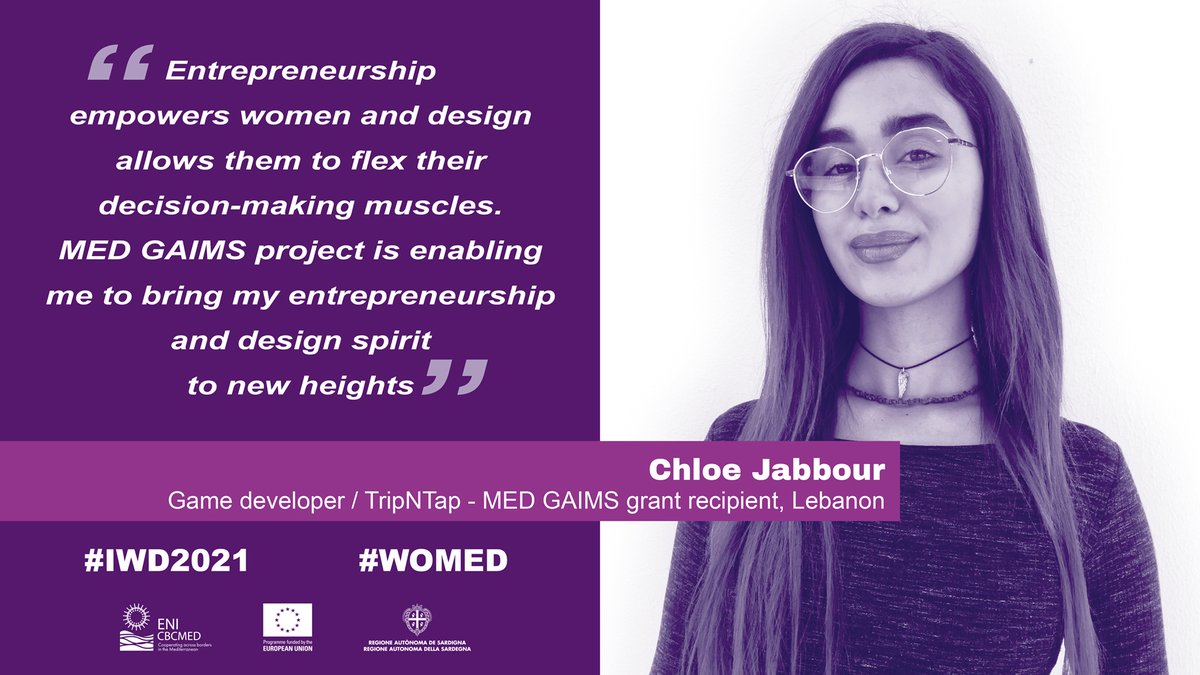 #InternationalWomensDay    

Chloé Jabbour🇱🇧, game designer and <a href="/medgaims/">MEDGAIMS</a> grant recipient

#IWD2021   💜#WOMED💜