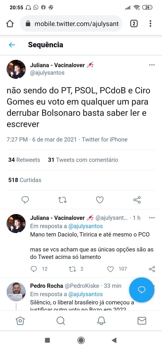 rtitareis's tweet photo. Silêncio os liberais já estão justificando apertar o 17 em 2022. https://t.co/aILRvXgFTt