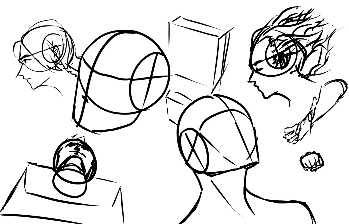 i did some more studies yesterday.
been getting used to doing these on my tablet.
also snuck a pyra sketch in here :) 
