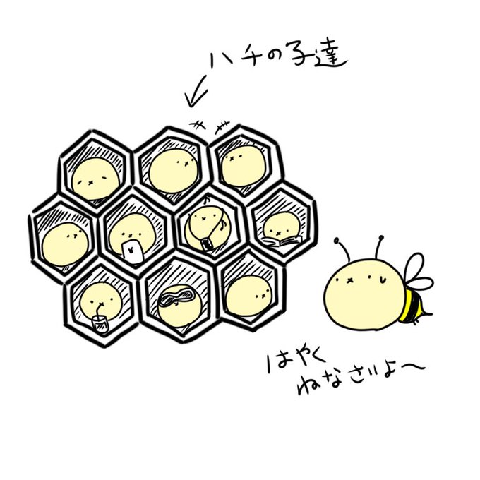 ハチの巣のtwitterイラスト検索結果 古い順