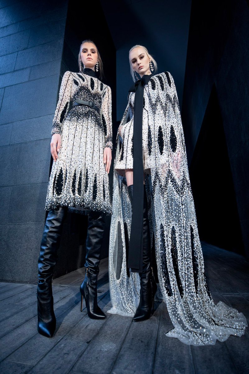 FashionweekNYC's tweet photo. Tons of Dresses from the Elie Saab Fall 2021 Collection https://t.co/16mG6ttrmw