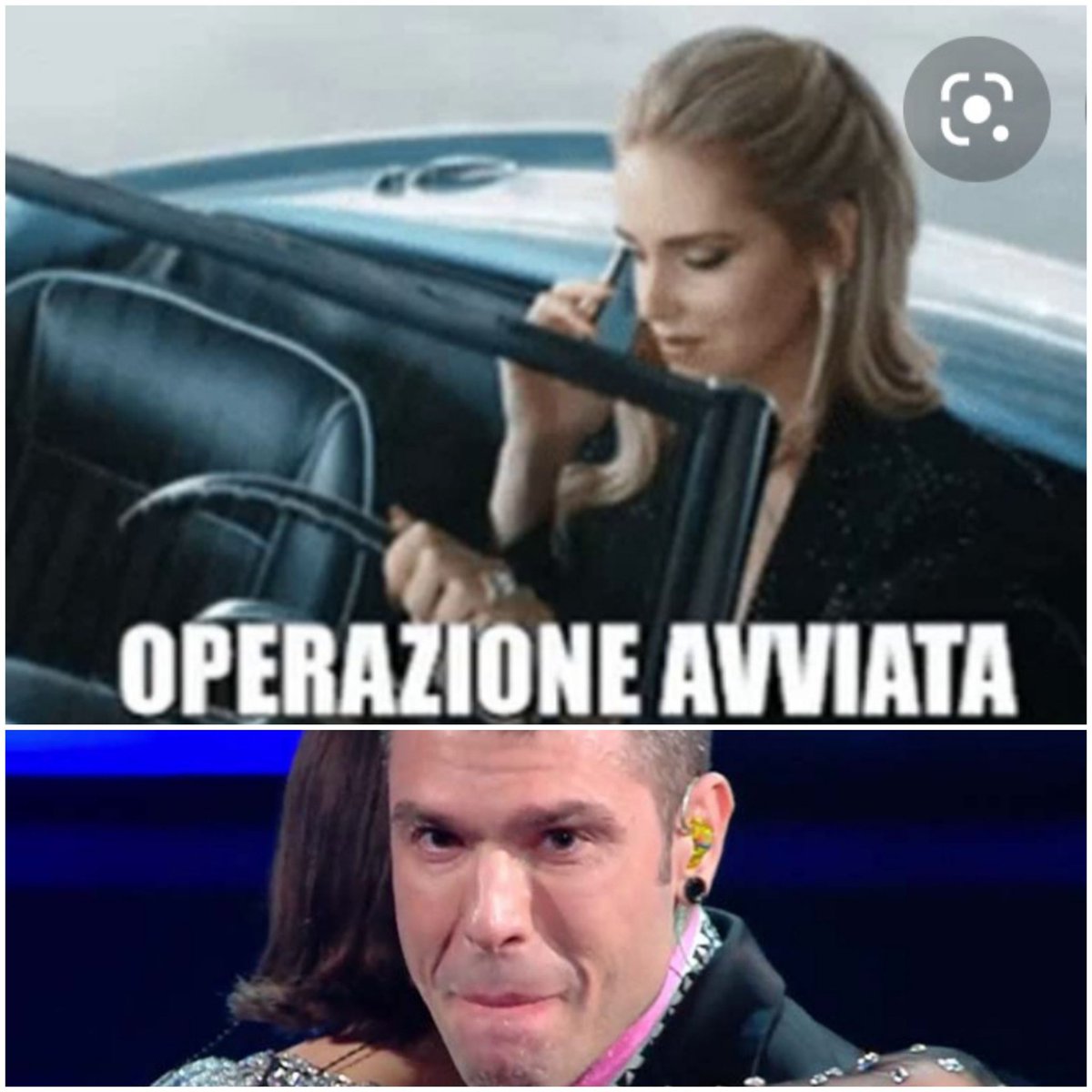 EricaRobu's tweet photo. #Sanremo2021 chiara che scatena l'inferno, Fedez che non sa come dirle che preferisce perdere che cantare di nuovo https://t.co/jkpNKa7saL