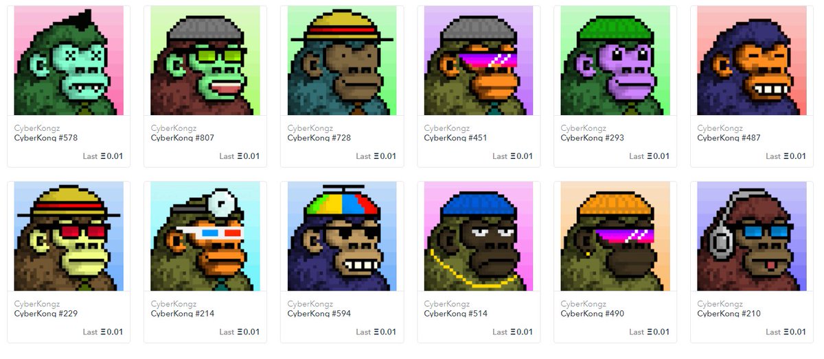 Sooo I found these <a href="/CyberKongz/">CyberKongz</a>  a couple hours ago.. since then most of the rare traits are gone, and I've seen several punk owners change their punk discord profile pics to these 😂not trying to say they're the new punks tho

but they look pretty damn cool and I like them