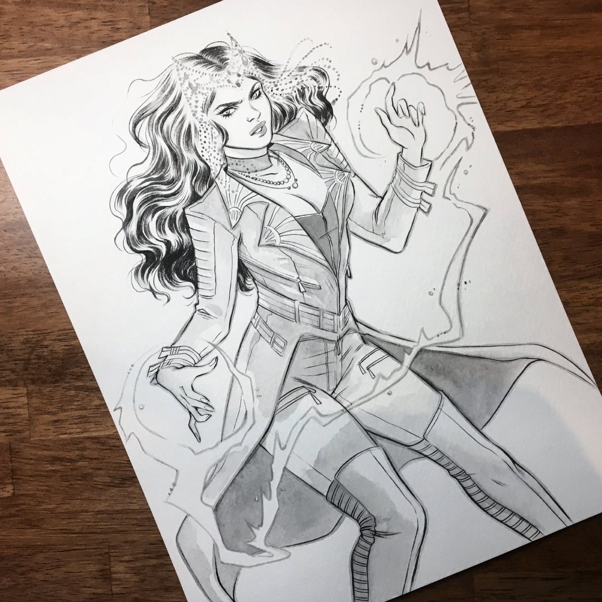 Wanda from back when I used to do con commissions ❤️ #scarletwitch