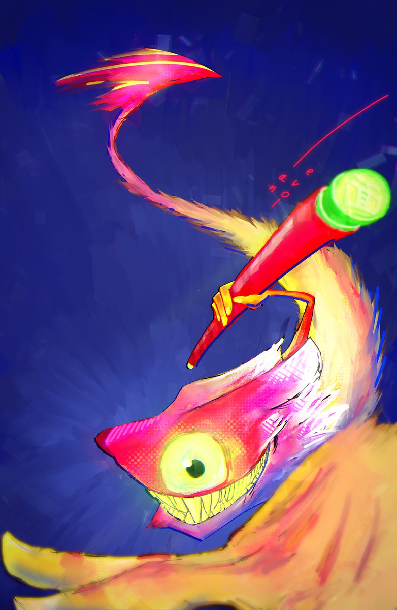 and there it is, finished the painting, I'll include the timelapse in the replies
this is in continuation of my "go stupid with the colors" series, and this 90% default roundbrush too
overall very fun

#artwork #artist #artistontwittter #CLIPSTUDIOPAINT