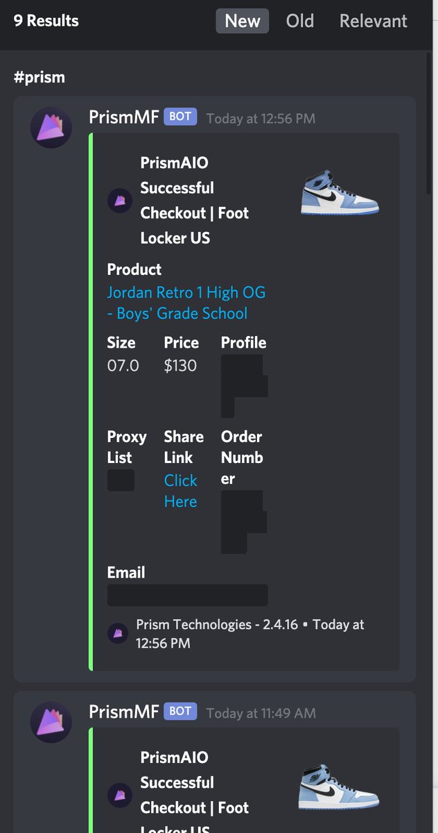3SlashM's tweet photo. Shoutout to @LiveProxies @ArtemisProx @fatalproxies @LacedNetwork @The_EssentiaIs @PrismAIO @whatbotisthis for the light cook today on Yeezys (1 Unlogged) and UNC Jordan 1s today. https://t.co/k8rQY3vn3j