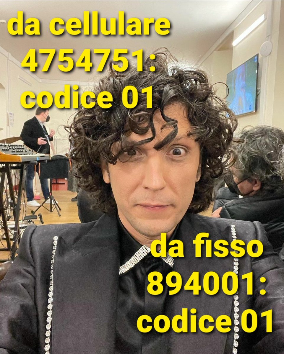 Daje!
#Sanremo2021
#unmilionedicosedadirti 
#ErmalMeta
#codice01