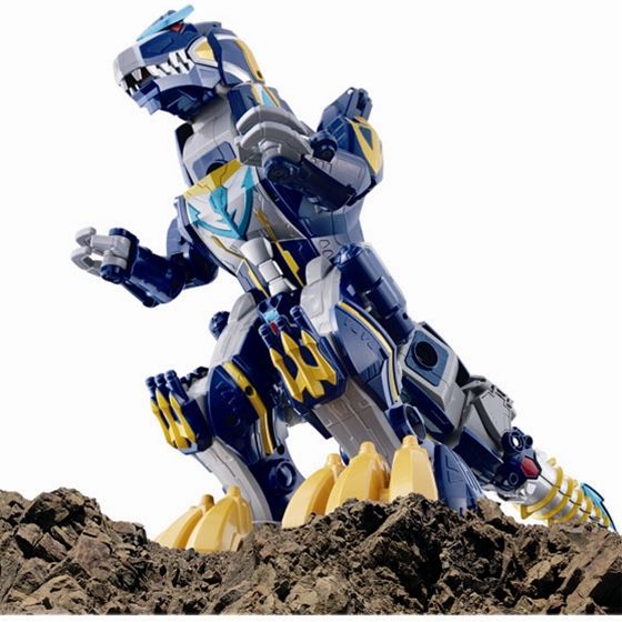 ゴーカイジャーの頃に「ジュウレンジャーの大いなる力」で召喚されたロボの一形態も「ゴジラ型」だったので、ジュウレンジャー=ゴジラ型ティラノという意識がバンダイや東映にはあるんだと思う。それを見越したパロディなんだろうね。 