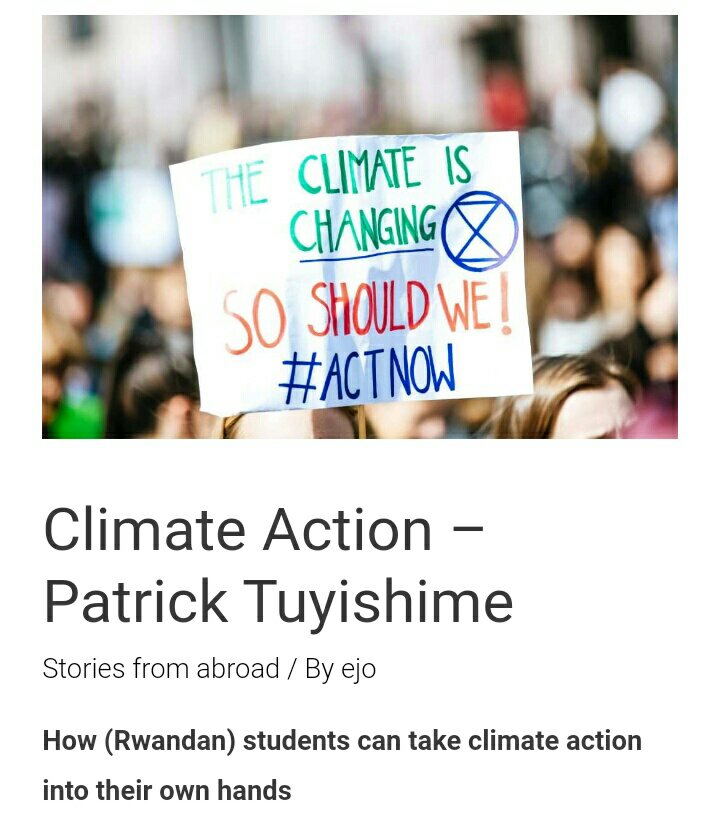 patricktuyishim's tweet photo. How Rwandan students can take climate action into their own hands.

https://t.co/a3uT3UQ4iE https://t.co/eqKnIz6qhD