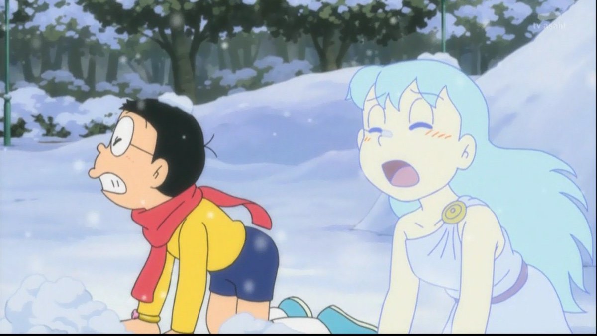 Uzivatel 嘲笑のひよこ すすき Na Twitteru 雪の精との逢瀬を楽しむのびちゃん 精霊よびだしうでわ Doraemon ドラえもん