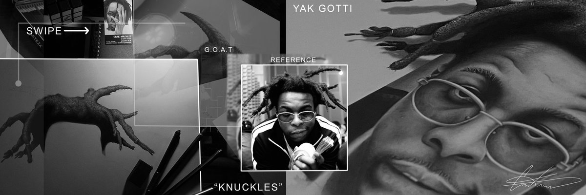 artbyknuckles's tweet photo. New portrait drawing of Yak Gotti. Best one yet, but it’s only finna get better.

@1yakgotti_ 🐐😤 https://t.co/ragKTB2MPA
