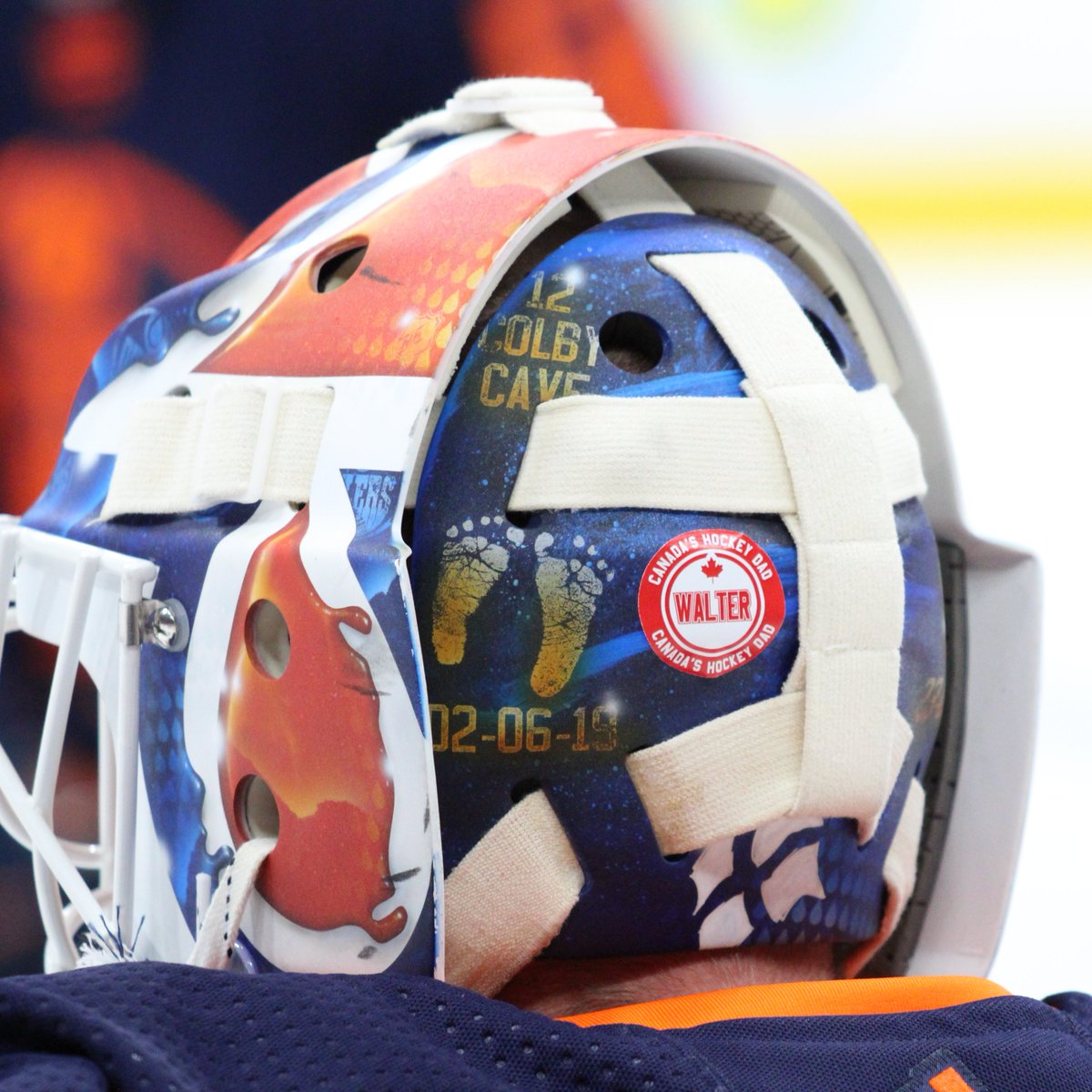 EdmontonOilers's tweet image. Walter in our hearts &amp;amp; on our helmets tonight. #LetsGoOilers