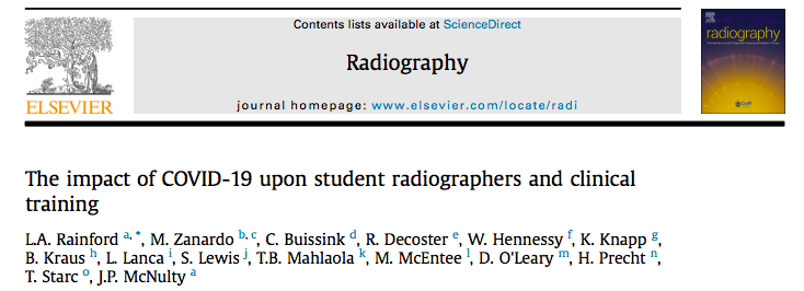 Medradjclub March S Medradjclub Paper Is Lardublin Et Al S The Impact Of Covid 19 Upon Student Radiographers And Clinical Training March 25th 26th T Co Dmyoyhm2jr Karenmknapp Markmcentee Mcnulty J Sarahlewisusyd