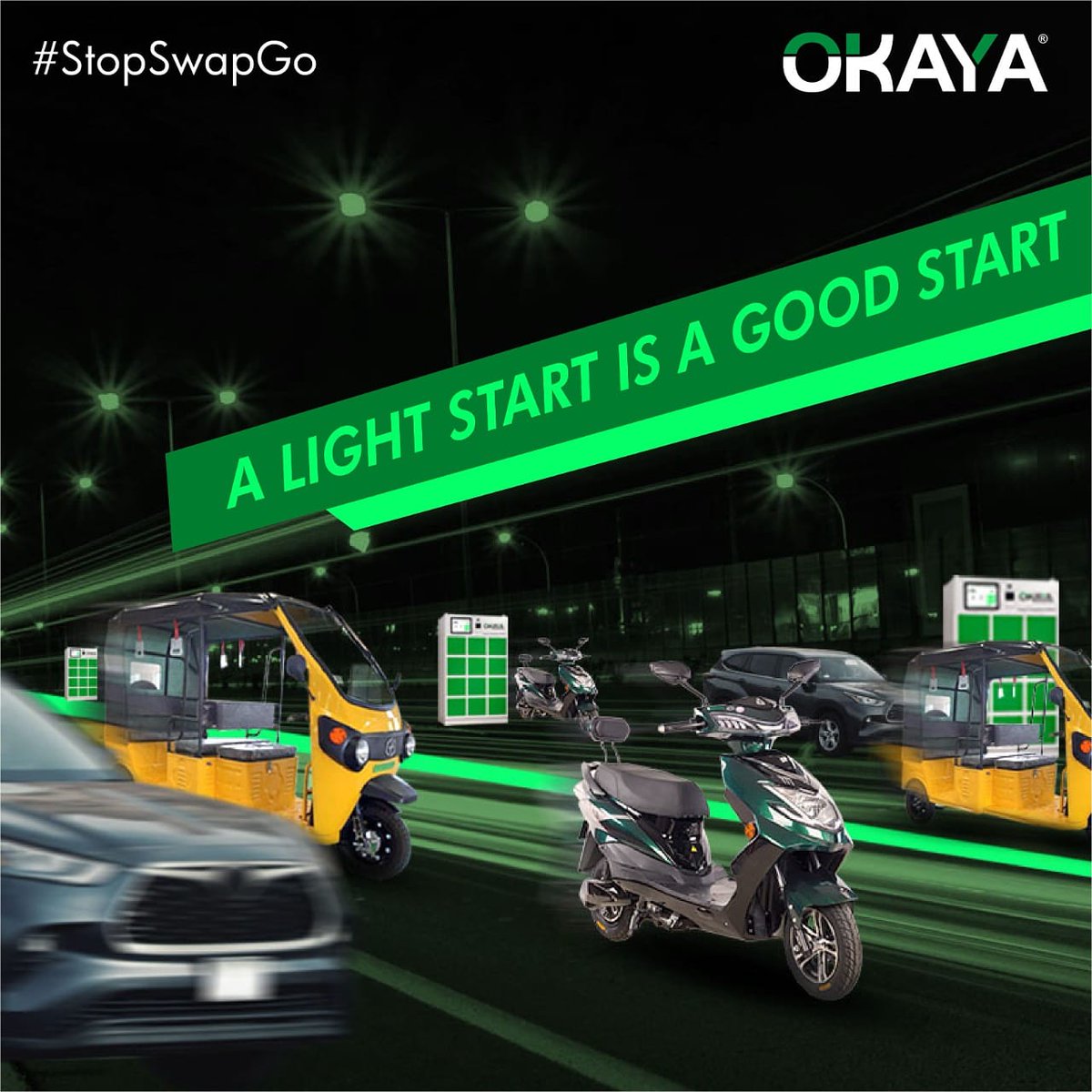 OkayaPowerGroup's tweet photo. Switch to more #ecofriendly & best charging solutions available with #Okaya Smart #swappingstation .It is compatible with most of the 2- wheelers and easier to maintain than internal combustion engine giving better maintenance and life to your vehicle .
#neverstopindia https://t.co/GqWdLIva6N