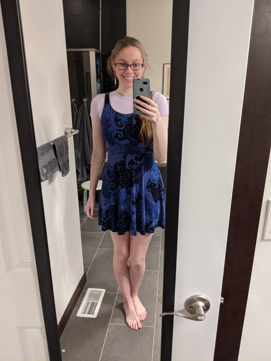 Selfie of Casey looking frazzled and excited.