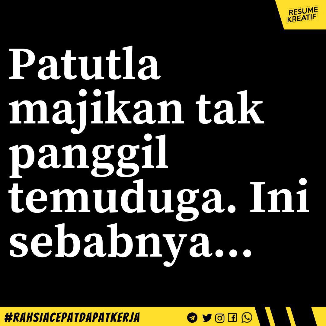 JawatnkosongMY's tweet photo. Patutla tak dapat panggilan temuduga. Ini sebabnya...

Cont’ 1/2 https://t.co/KuvFEKDZDh