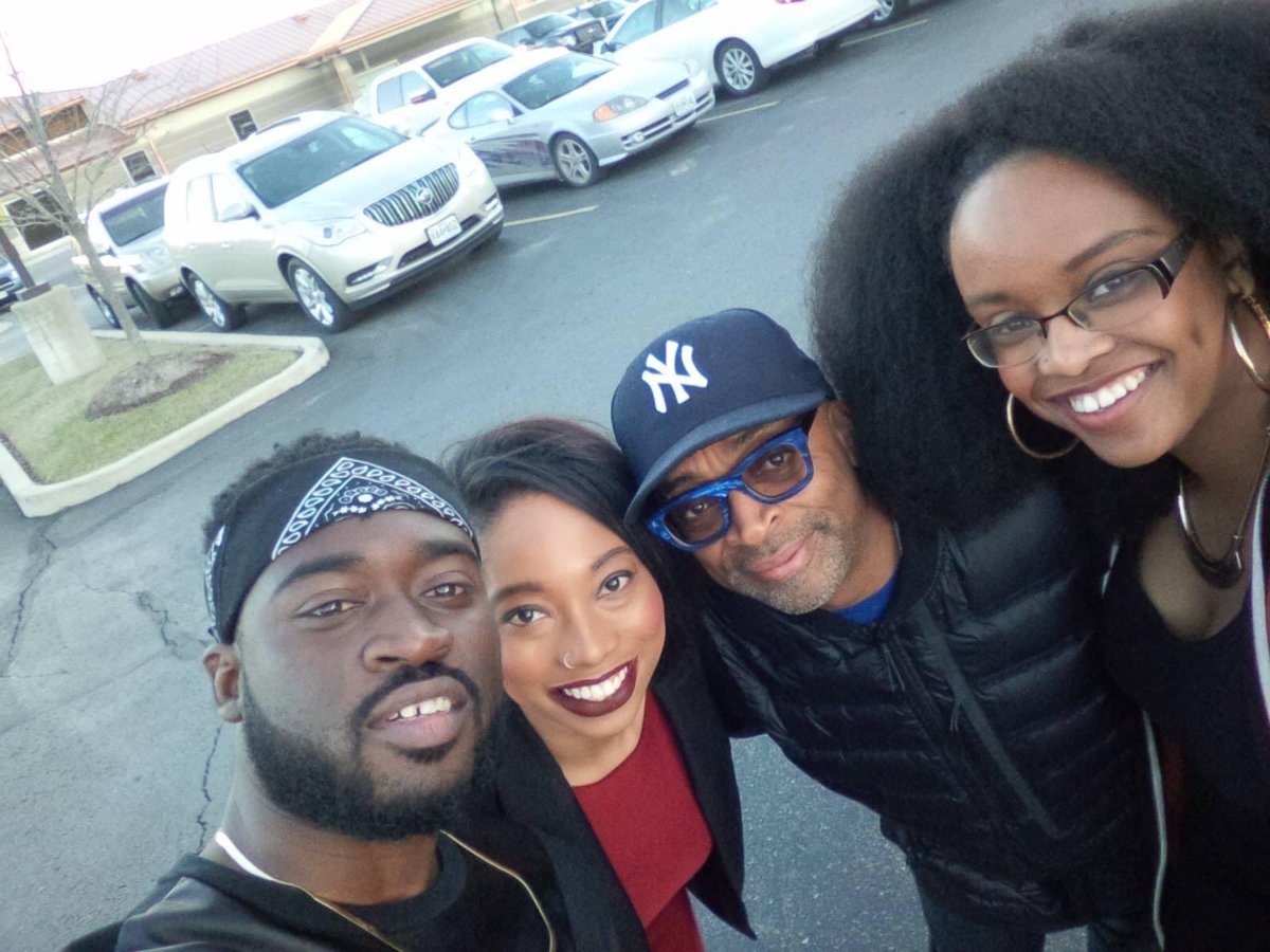MaxHPF's tweet photo. Around this time 5 years ago, #CS1950 worked with Spike Lee on the short film, titled “2 Fists Up” on Spike Lee’s Lil’ Joints.” Great memories. He took us to dinner twice, came to a house party, and kept it 💯 the entire weekend. Much love Spike. One of the greats ✊🏿❤️ https://t.co/8qc0JDcXqK