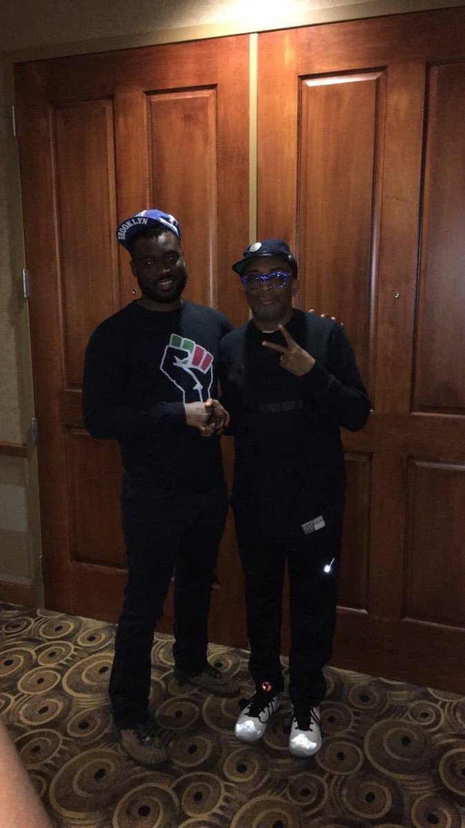 MaxHPF's tweet photo. Around this time 5 years ago, #CS1950 worked with Spike Lee on the short film, titled “2 Fists Up” on Spike Lee’s Lil’ Joints.” Great memories. He took us to dinner twice, came to a house party, and kept it 💯 the entire weekend. Much love Spike. One of the greats ✊🏿❤️ https://t.co/8qc0JDcXqK