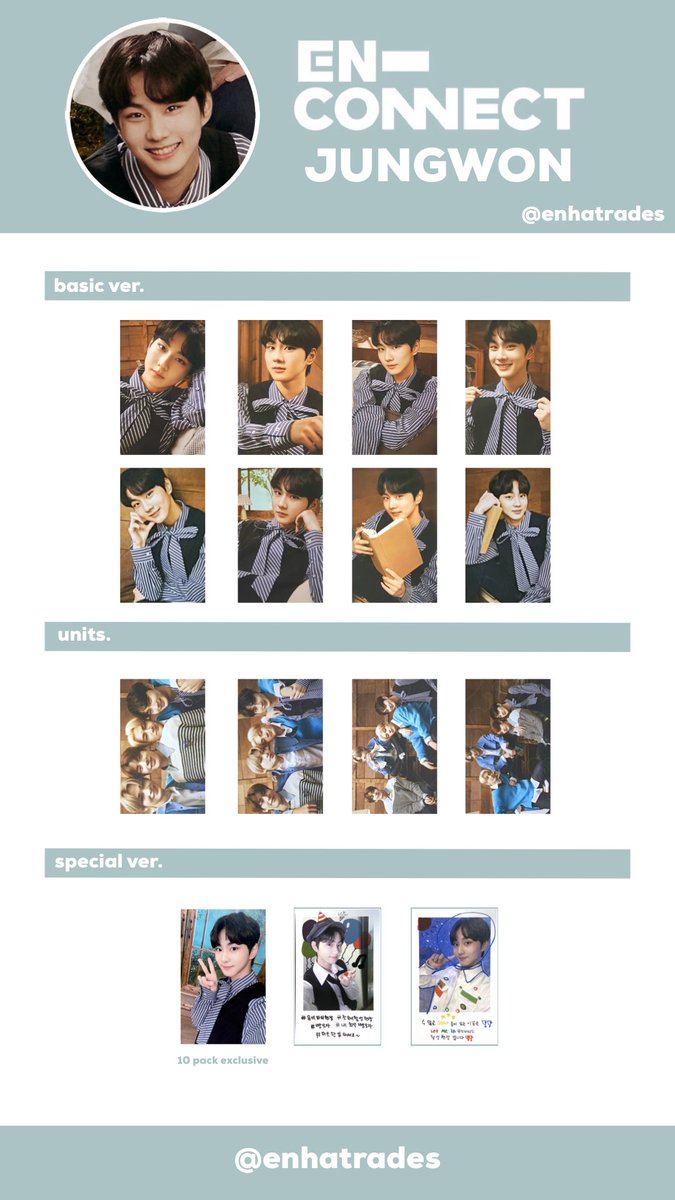 ☘️ En- Connect Photocard / Trading Card Templates - Basic Cards