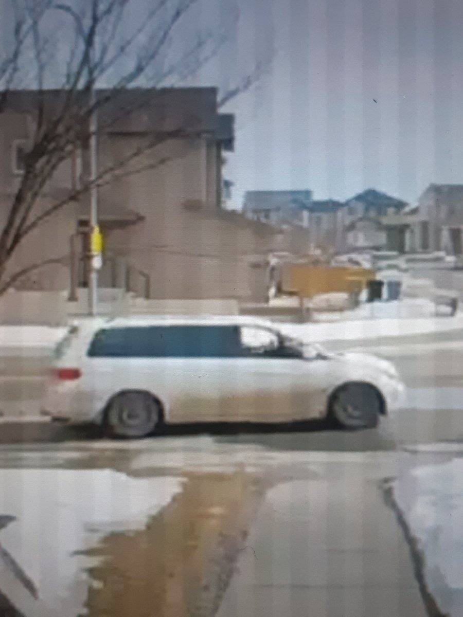CalgaryPolice's tweet photo. We now believe the van involved in the alleged attempted child abduction on Friday is a white, 2005-2010 Honda Odyssey. A CCTV photo is being released in hopes of further identifying the driver. Tips to non-emergency line 403-266-1234 or Crime Stoppers. https://t.co/cqgdgeVN9t