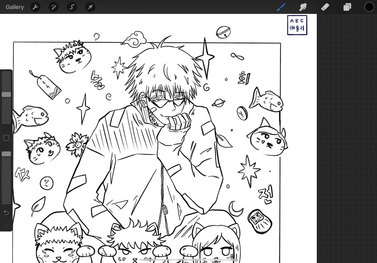This is the most wholesome thing ive ever drawn in my life 

#wip #JujutsuKaisen 