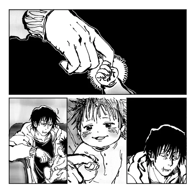 toji fushiguro, and being given unconditional love. #jujutsukaisen 