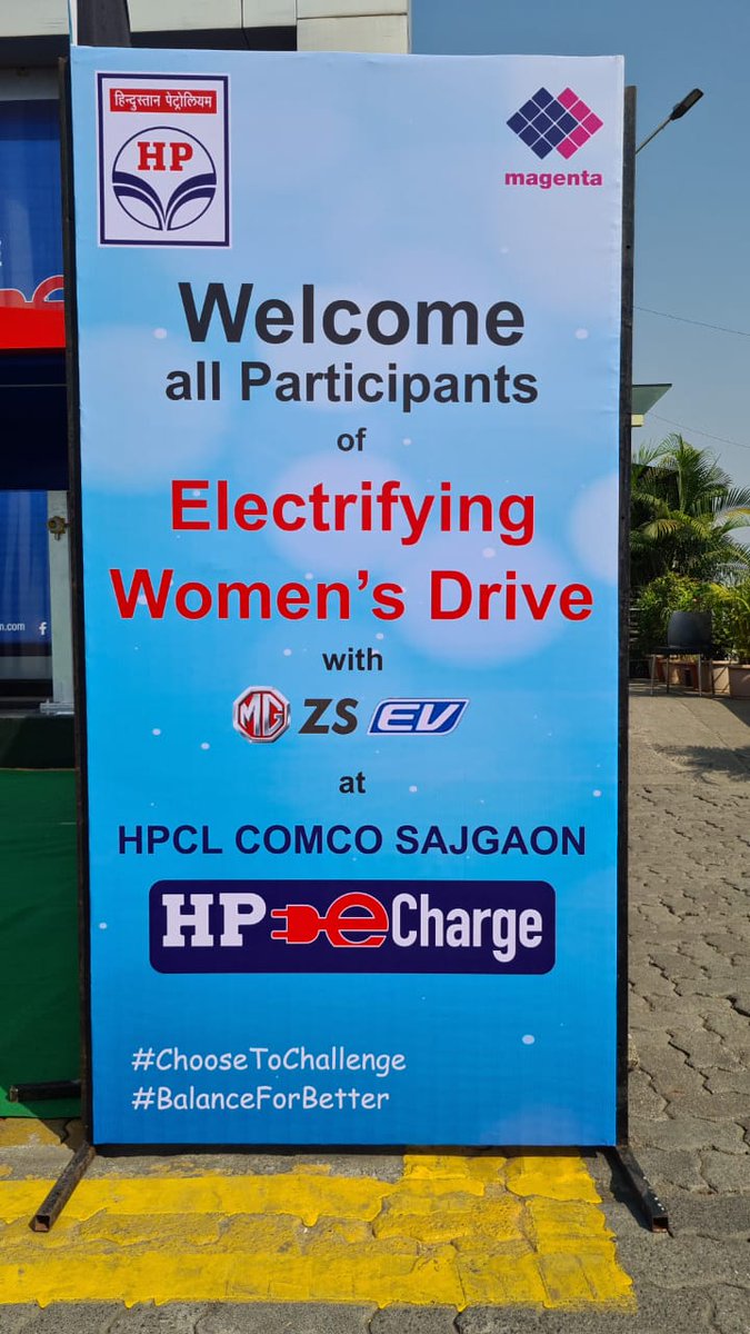 DarrylDias_'s tweet image. #Magenta in association with @HPCL electrifies Women&apos;s Drive initiative by @MGMotorIn 

#ChargeGrid #WomensDay #ChooseToChallenge #balanceforbetter
